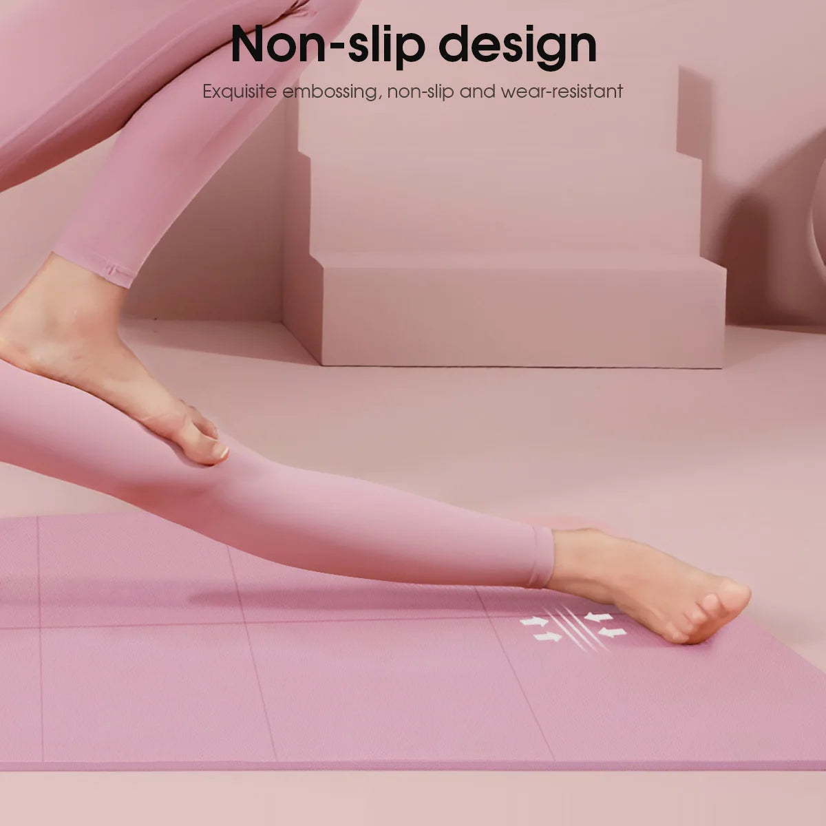 Non-Slip Yoga Mat, Pilates Exercise Mat 3/4/6mm, 173 x 61 cm EVA, Lightweight Travel Workout Mat for Home Gym, Women & Men