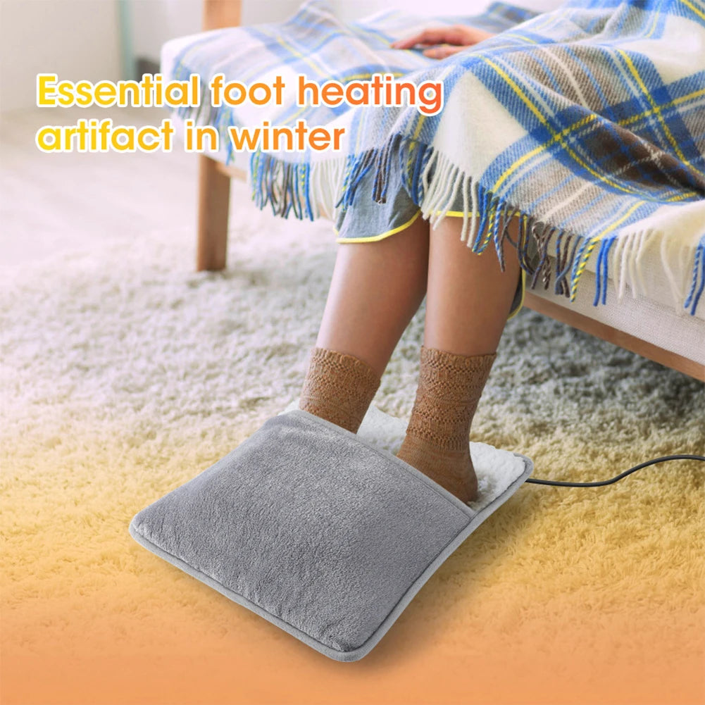 USB Heated Foot & Hand Warmer Pad - Soft Portable Electric Heating Pad for Home & Office Use