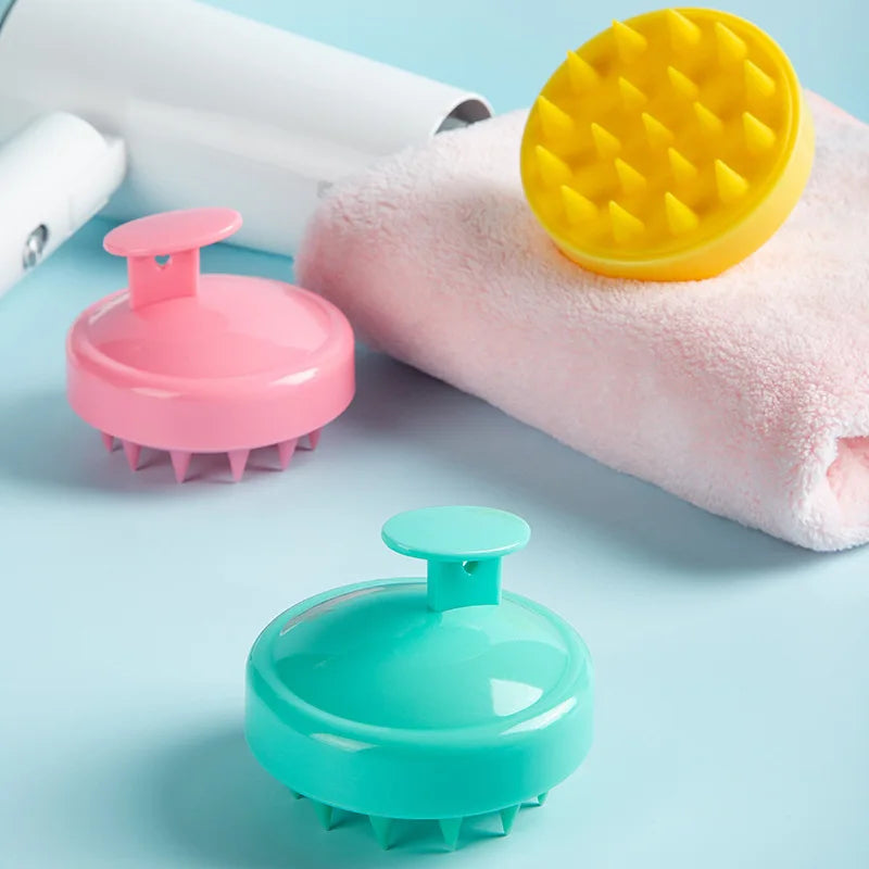 Premium Silicone Scalp Massager for Hair Growth – Shampoo Brush for Shower, Dandruff & Dry Scalp Relief – Soft Silicone Hair Scrubber