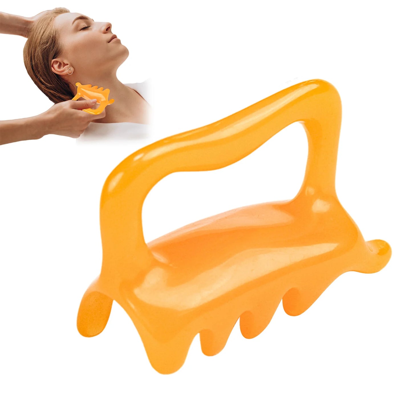 Large Fascia Massage Tool - Handheld Myofascial Release & Cellulite Massager, Trigger Point Stick for Neck Back Legs (Resin)