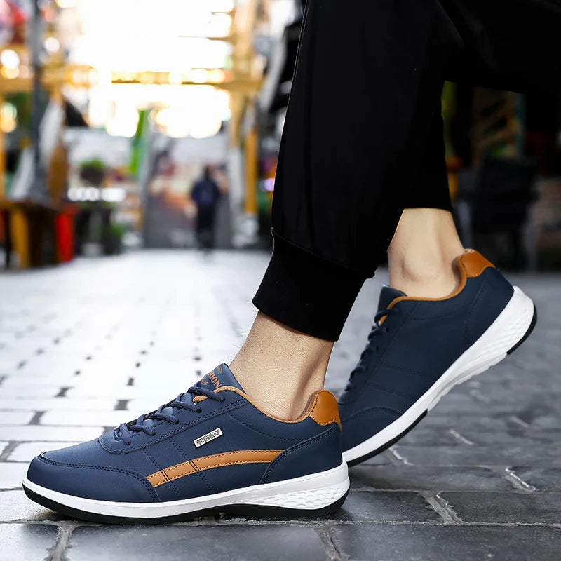 MAEDEF 2024 Men's Flat Shoes Men Sports Shoes Casual Shoes Men's Fashion Outdoor Sneakers Male Lace-Up Mens Running Walking Shoe