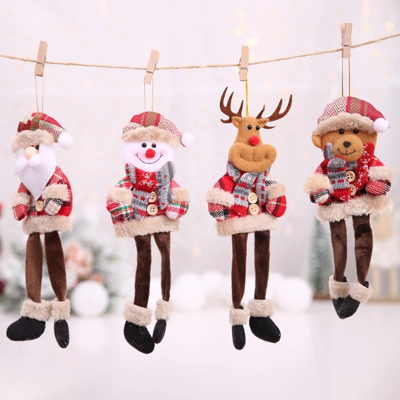 New Year 2022 Christmas Tree Decorations Cute Dolls Pendant Navidad 2021 Home Decor Christmas Tree Ornaments Xmas Gift