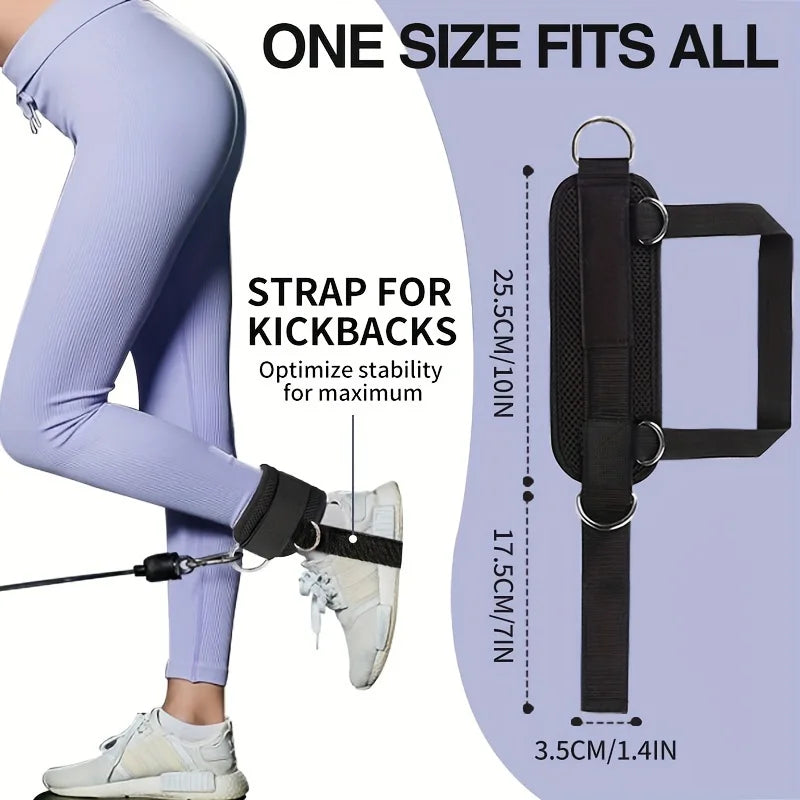 Ankle Straps for Cable Machines, Padded Double D-Ring Ankle Cuffs for Leg Workouts, Glute Kickbacks, Cable Kickbacks & Leg Extensions, Gym Fitness Accessories