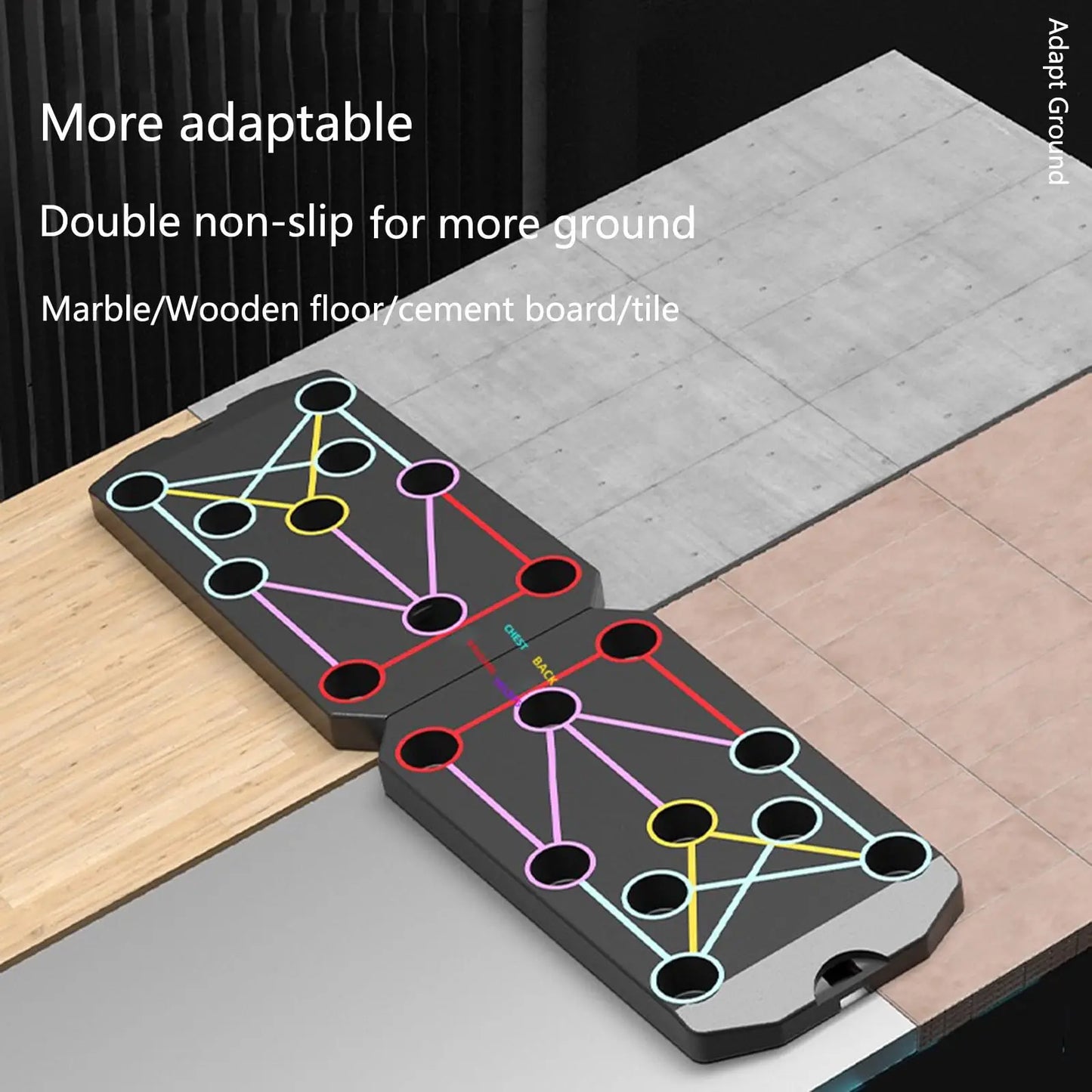 Folding Push-Up Board, Portable Multi-Function Push-Up System for Full Body Workout, Muscle Training, Core & Abdominal Strength Fitness Equipment