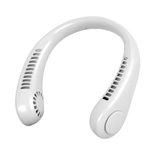 Portable mini home summer air-cooled neck hanging fan for outdoor sports, running, travel without blades, wearable USB