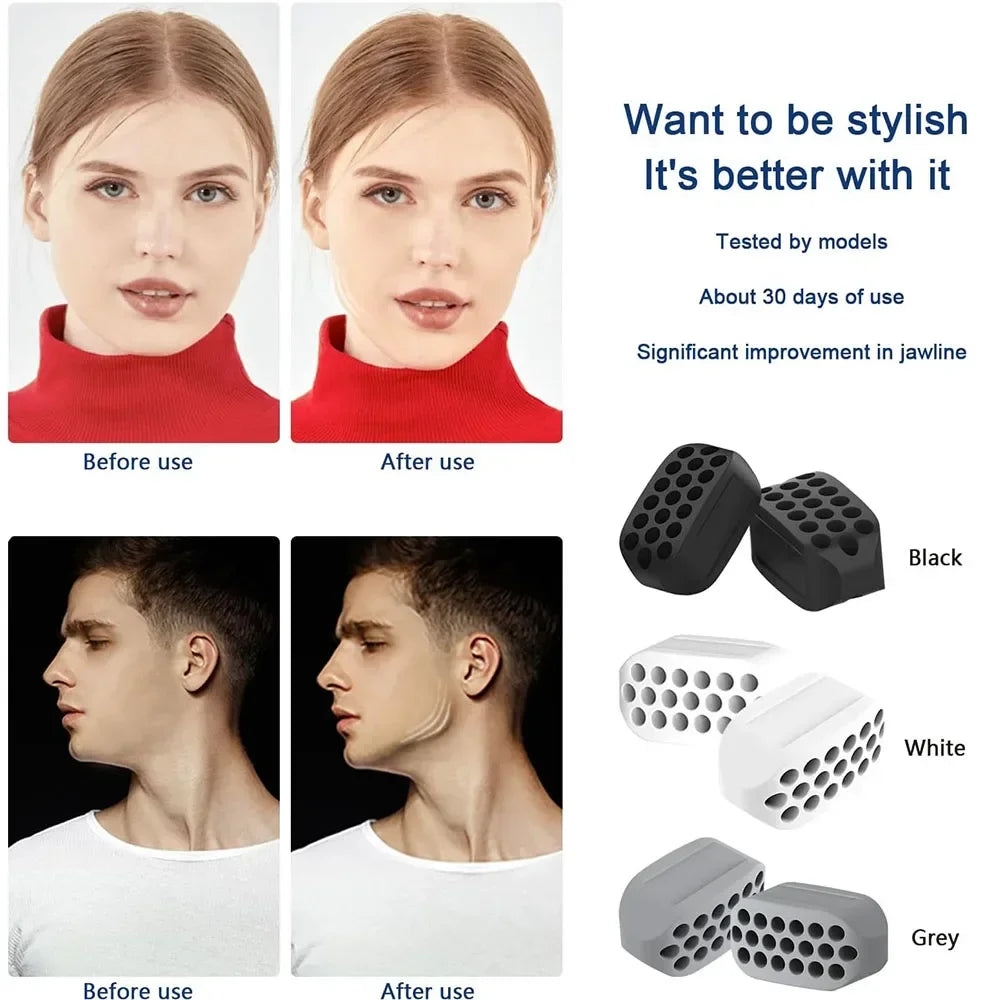 Jaw Exerciser for Men & Women, Face & Neck Muscle Trainer Ball for Jawline Exercise, Facial Fitness, Mouth Workout & Slimming Jawliner Tool