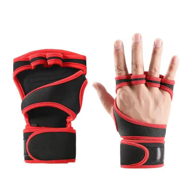 Workout Gloves for Men & Women, Weightlifting & Fitness Training Gloves with Wrist Support, Palm Protection for Gym, Bodybuilding & Dumbbell Exercises
