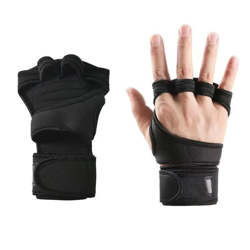 Workout Gloves for Men & Women, Weightlifting & Fitness Training Gloves with Wrist Support, Palm Protection for Gym, Bodybuilding & Dumbbell Exercises