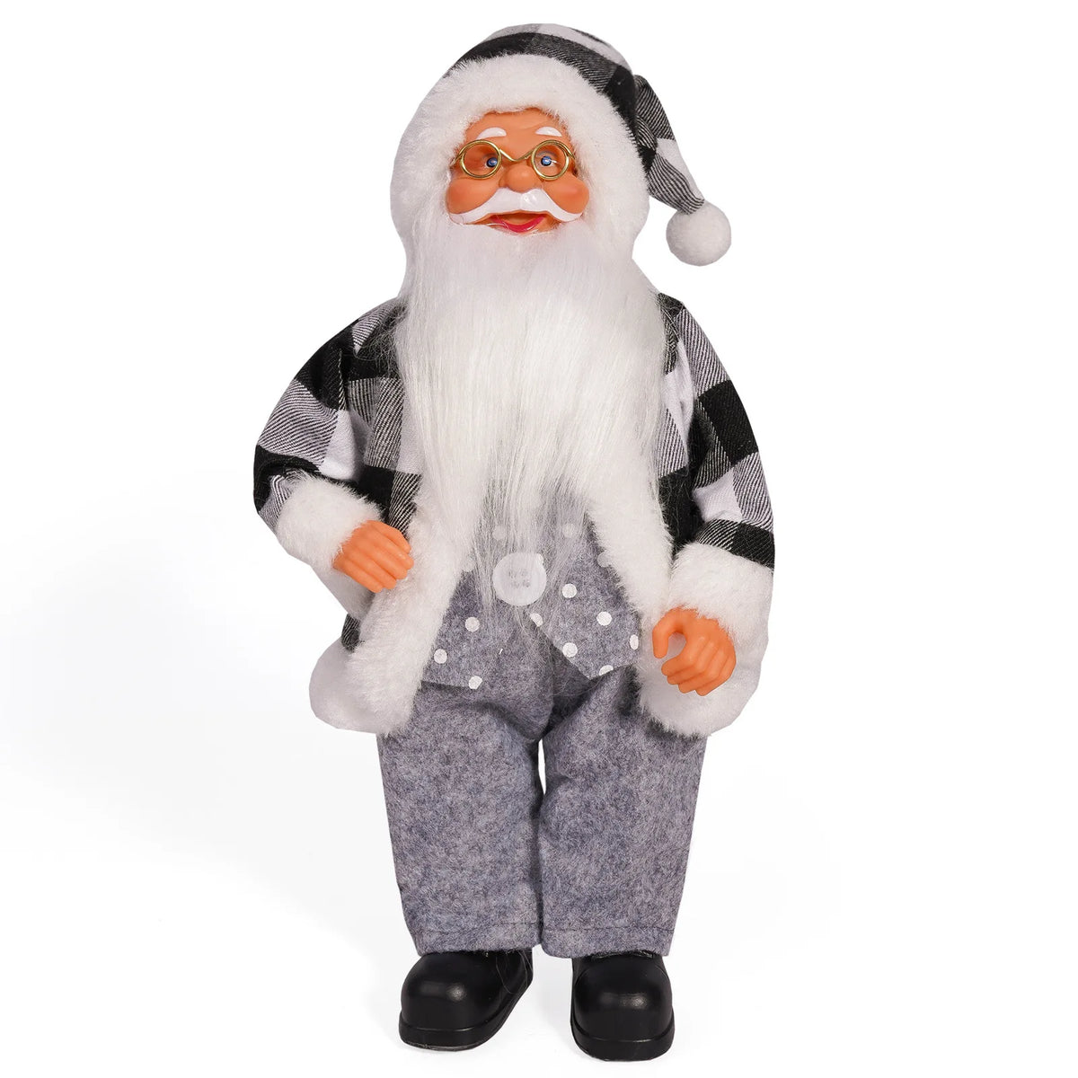 Christmas 12 Inch Santa Claus Cute Creative Holiday Decoration Desktop Novelty Toy Cartoon Doll Standing Posture Mascot