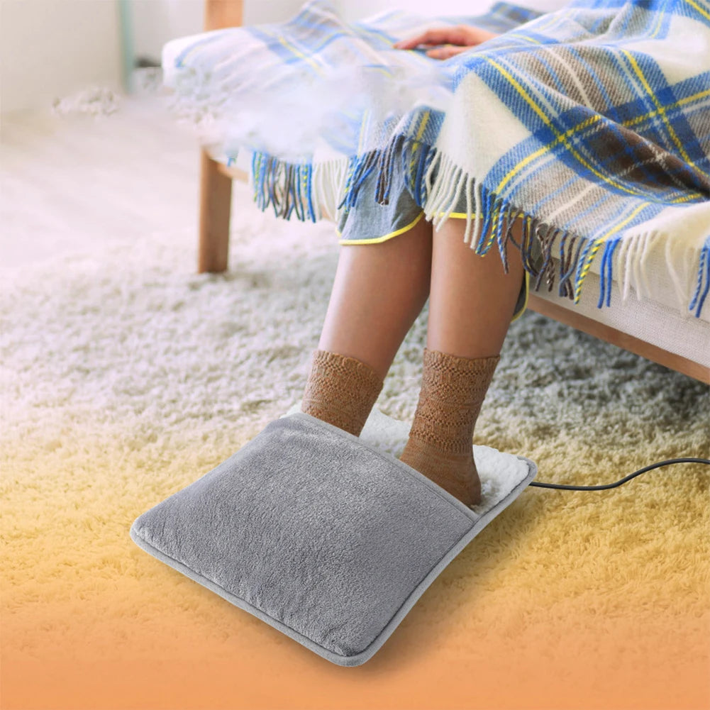 USB Heated Foot & Hand Warmer Pad - Soft Portable Electric Heating Pad for Home & Office Use