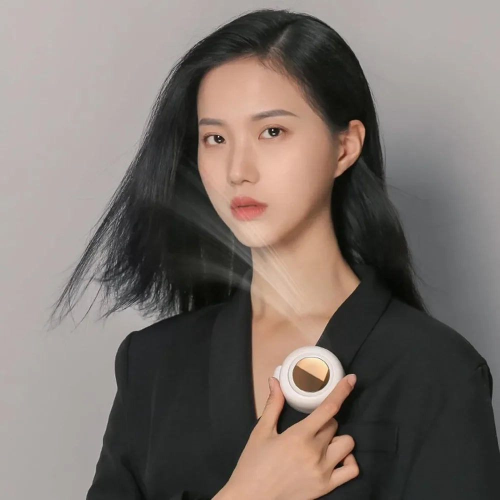 Small Clip Fan Portable Silent Mini Bladeless Fan Clip On 3 Speeds Clip-on Fans Mini Whirlwind Fans for Waist Clips