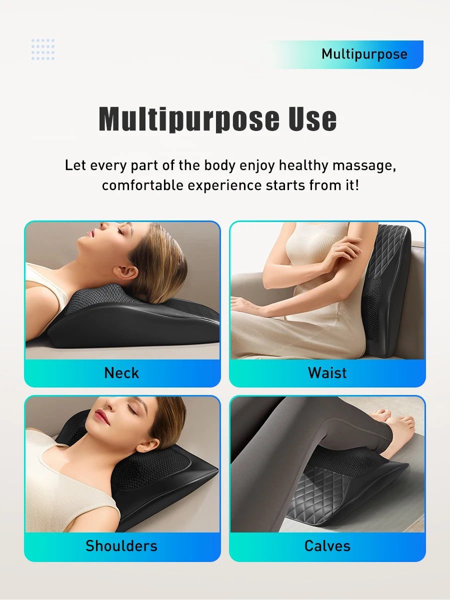 Neck Pillow Massager 3 Speed Adjustment Vibration Heating Massage Machine Can Be Used To Relax Shoulder, Neck, And Back Muscle