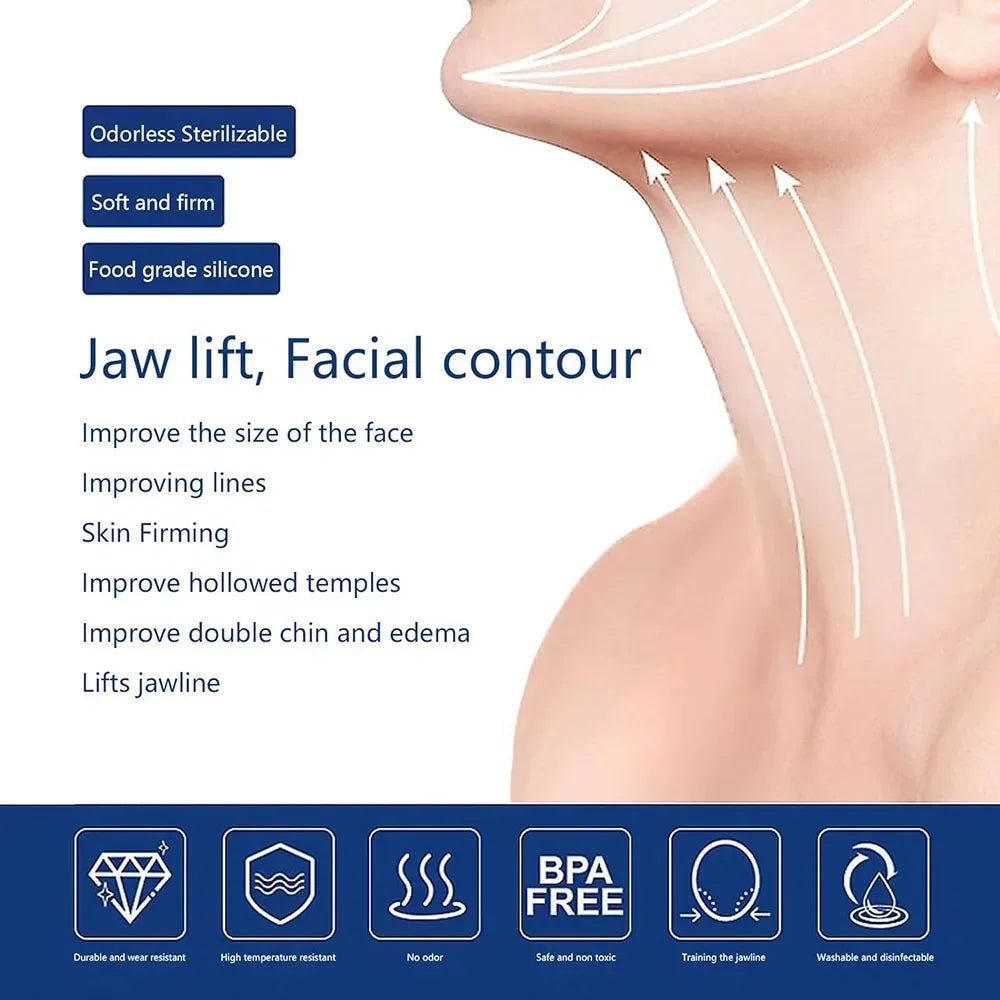 Jaw Exerciser for Men & Women, Face & Neck Muscle Trainer Ball for Jawline Exercise, Facial Fitness, Mouth Workout & Slimming Jawliner Tool