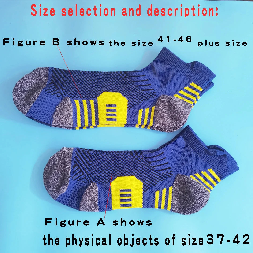 3 Pairs Non-Slip Sports Socks – Professional Quick-Dry Athletic Ankle Socks, Towel Cushion for Running, Training & Gym – Men & Women