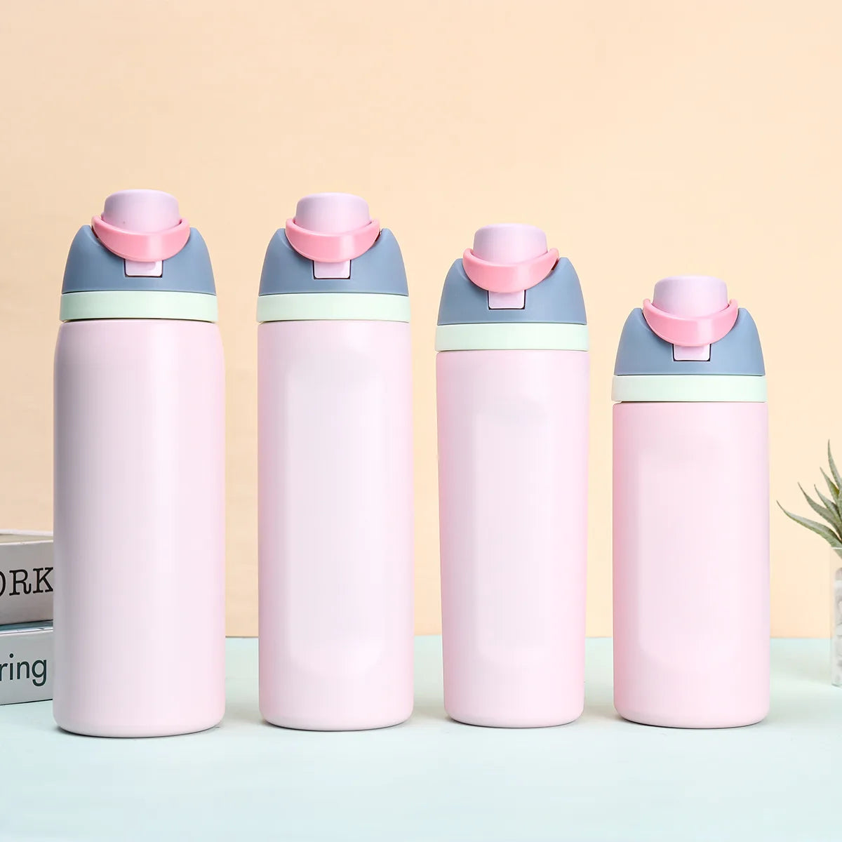 304 Stainless Steel Insulated Water Bottle with Straw, Leakproof