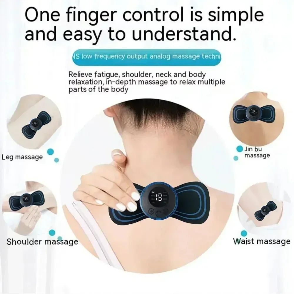 Neck Rechargeable Massager Electric Neck Massage Cervical Vertebra Massage Patch for Muscle Pain Relief,Support Dropshipping