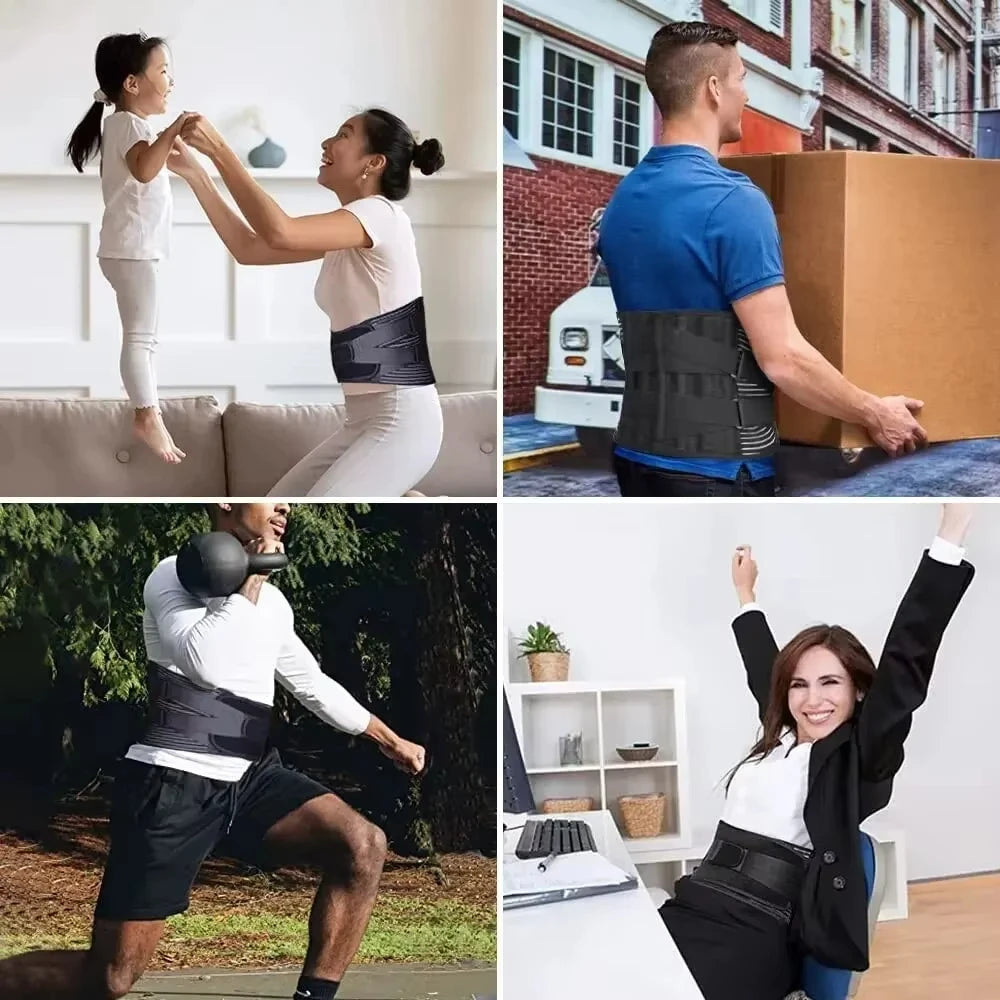Back Brace for Lower Back Pain Relief, Lumbar Support Belt for Men & Women, Breathable Waist Brace for Heavy Lifting, Sciatica & Herniated Disc Support
