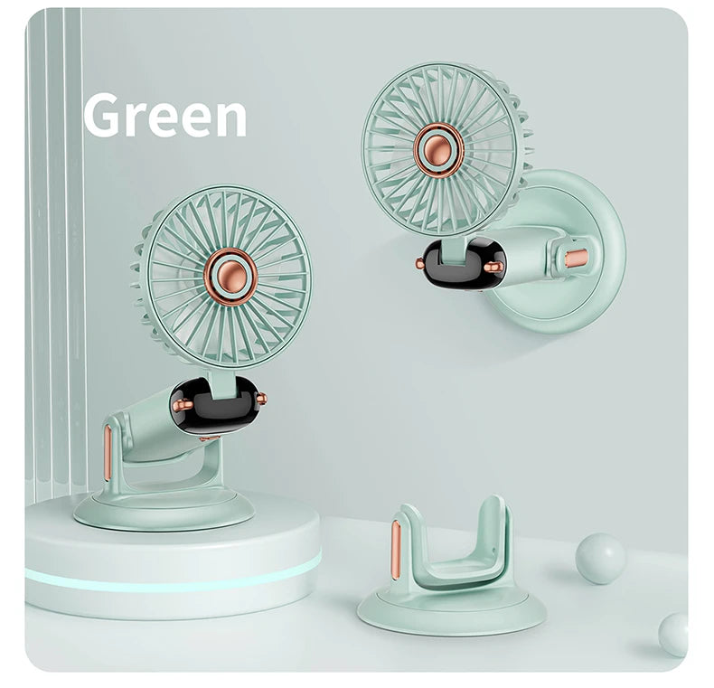 Handheld Mini Fan 3000mAh, Foldable 5-Speed USB Rechargeable, Neck-Hanging/Desk, Phone Stand & LED Display