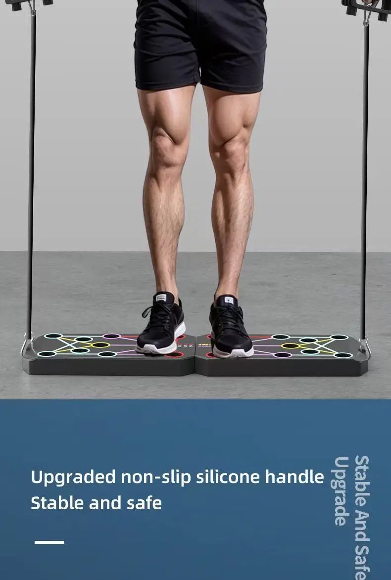Folding Push-Up Board, Portable Multi-Function Push-Up System for Full Body Workout, Muscle Training, Core & Abdominal Strength Fitness Equipment