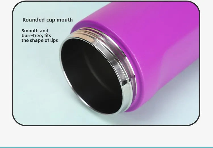 304 Stainless Steel Insulated Water Bottle with Straw, Leakproof