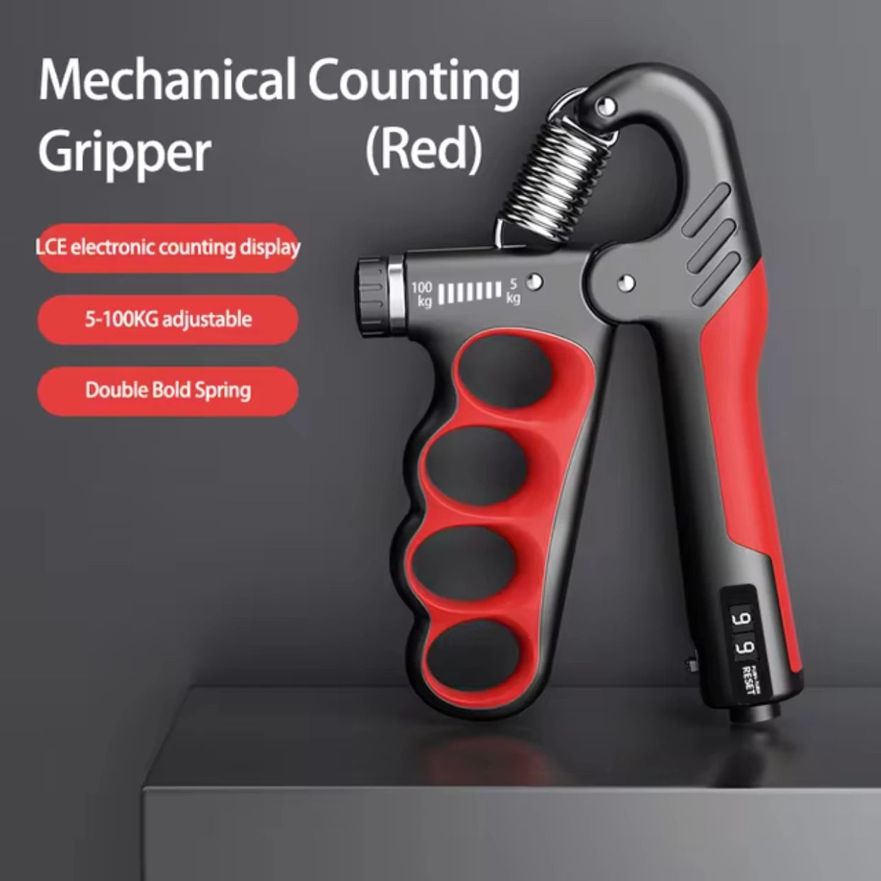 Adjustable Grip Strengthener 5–100kg, Hand Grip Exerciser for Muscle Recovery, Wrist & Forearm Strength, Finger Training & Fitness Exercise Tool