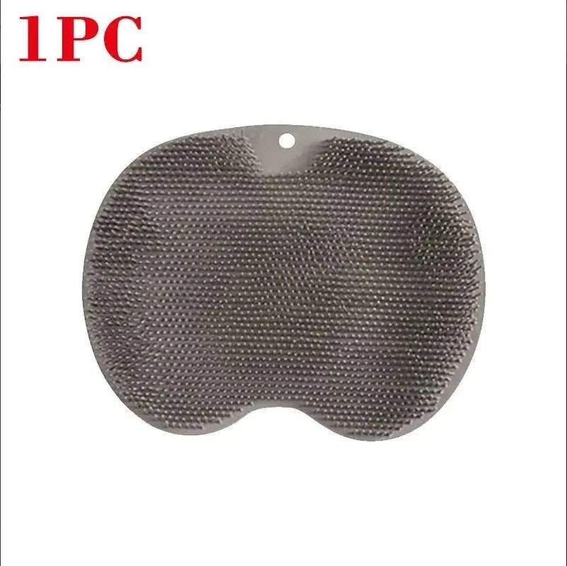Exfoliating Shower Massage Scraper Bathroom Non-slip Bath Mat Back Massage Brush Silicone Foot Wash Body Cleaning Bathing Tool