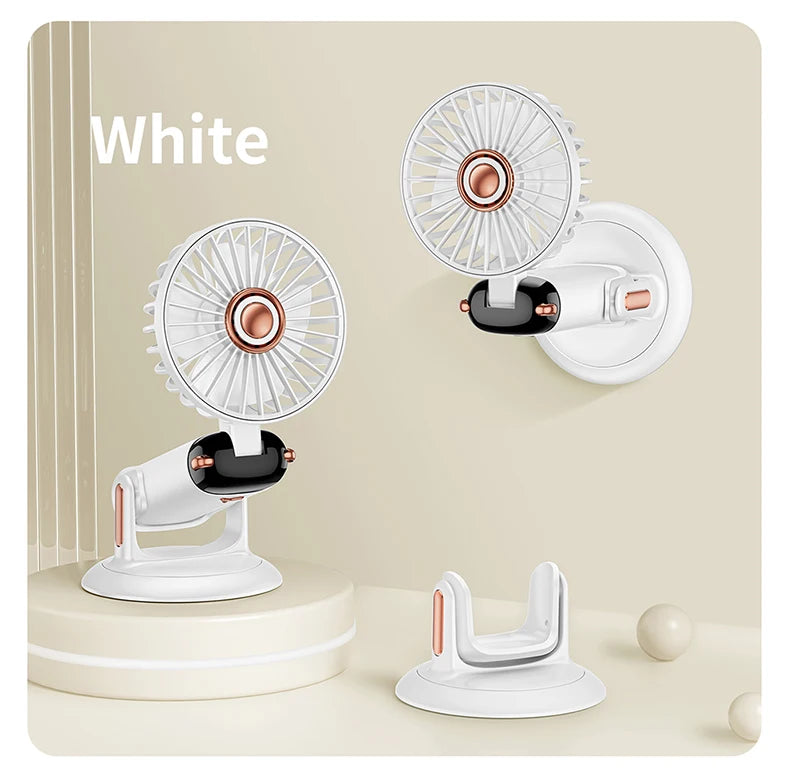 Handheld Mini Fan 3000mAh, Foldable 5-Speed USB Rechargeable, Neck-Hanging/Desk, Phone Stand & LED Display
