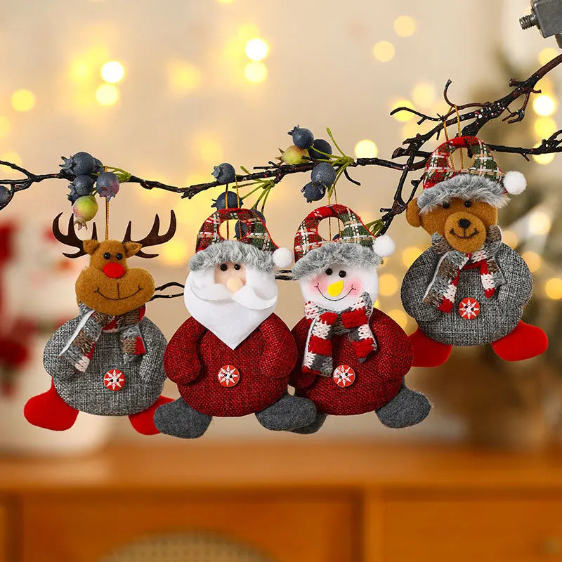 New Year 2022 Christmas Tree Decorations Cute Dolls Pendant Navidad 2021 Home Decor Christmas Tree Ornaments Xmas Gift