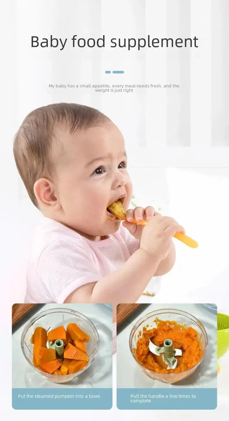 Manual Ginger Garlic Chopper & Press, Handheld Vegetable Cutter, Mini Meat Grinder, Multifunction Food Processor for Kitchen