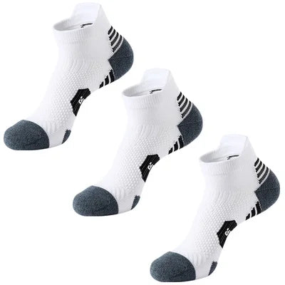 3 Pairs Non-Slip Sports Socks – Professional Quick-Dry Athletic Ankle Socks, Towel Cushion for Running, Training & Gym – Men & Women