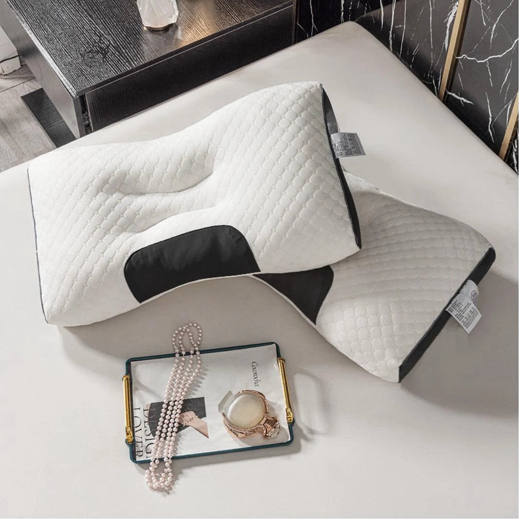 [Durable Build]Breathable Knitted Pillow with Neck Support for Sleep & Massage–Moisture-Absorbing, Machine Washable,SPA Pillow.