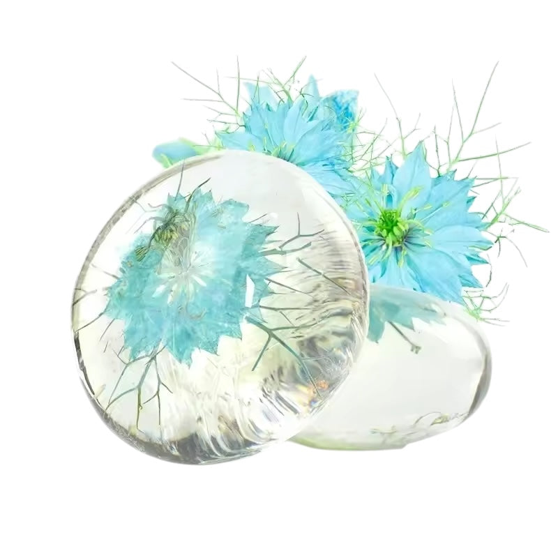 2.82oz / 80g Transparent Handmade Soap with Real Fresh Flower – Amino Acid Infused Moisturizing & Hydrating Facial & Body Bar