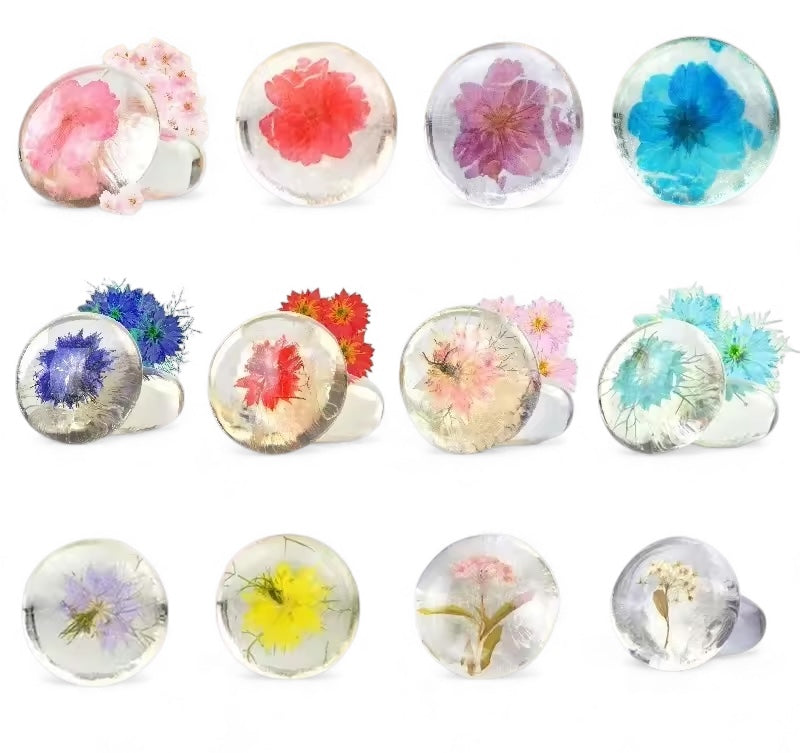 2.82oz / 80g Transparent Handmade Soap with Real Fresh Flower – Amino Acid Infused Moisturizing & Hydrating Facial & Body Bar